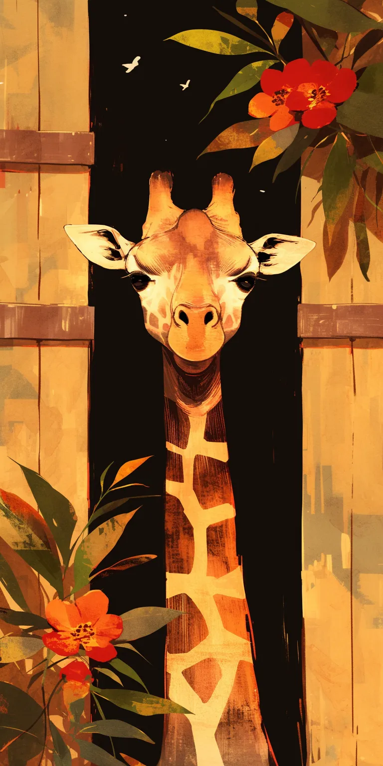 giraffe wallpaper giraffe, nook, deer, pet, animated