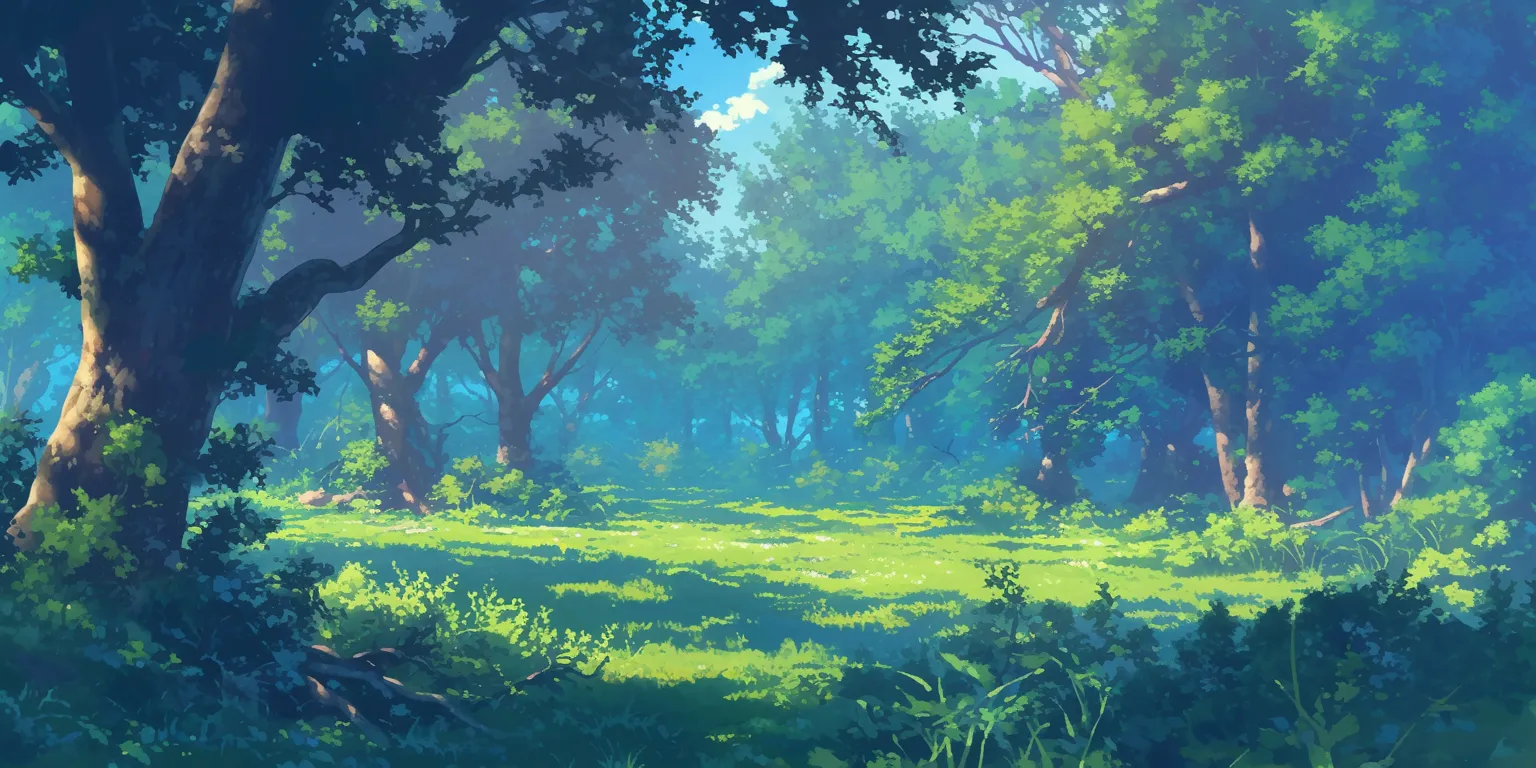anime forest background forest, evergarden, ghibli, mushishi, 3440x1440