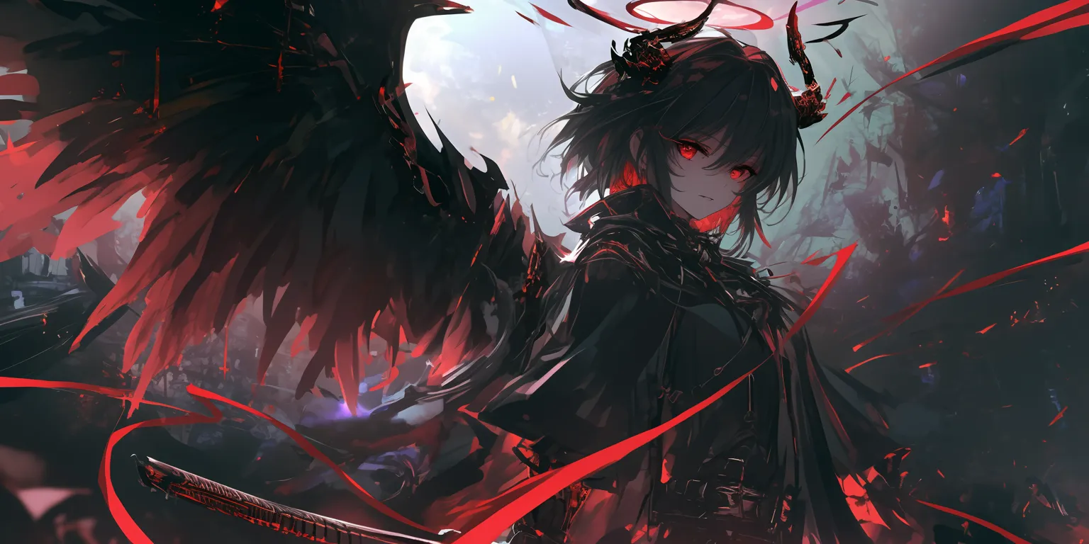 black anime wallpaper overlord, alucard, demonslayer, akame, gurren