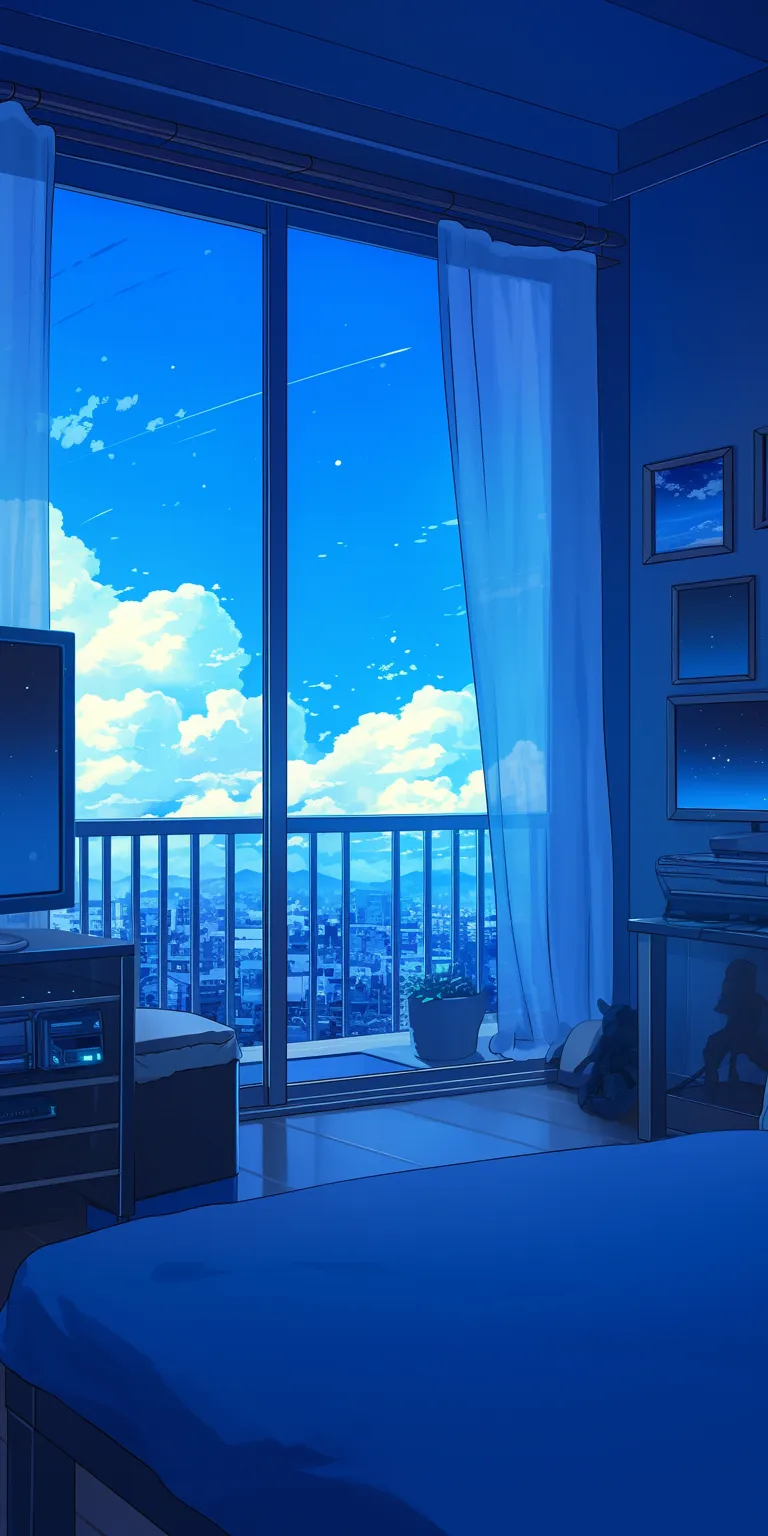anime bedroom background lofi, vaporwave, room, windows, ciel