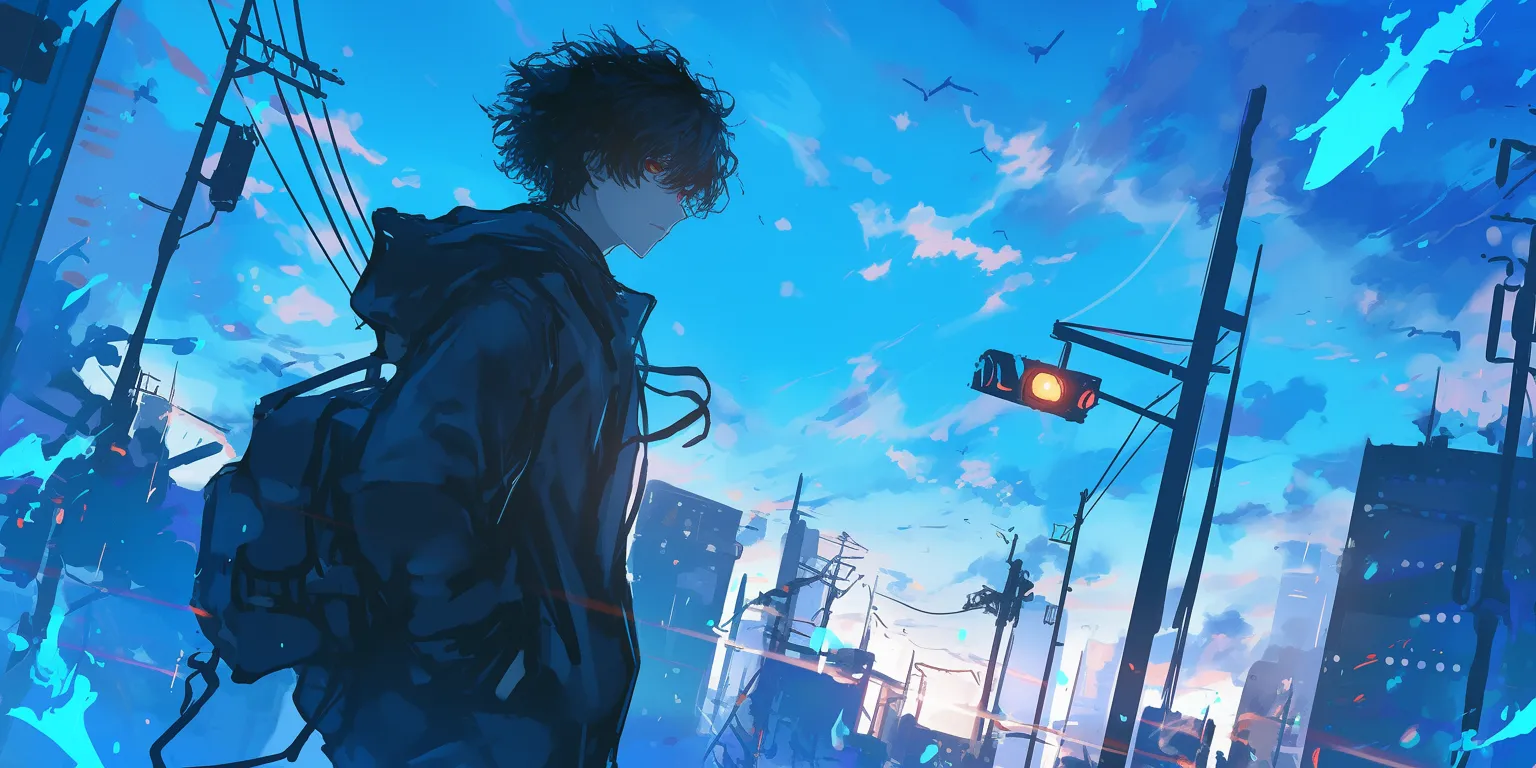 background wallpaper anime akira, haru, sky, flcl, 3440x1440