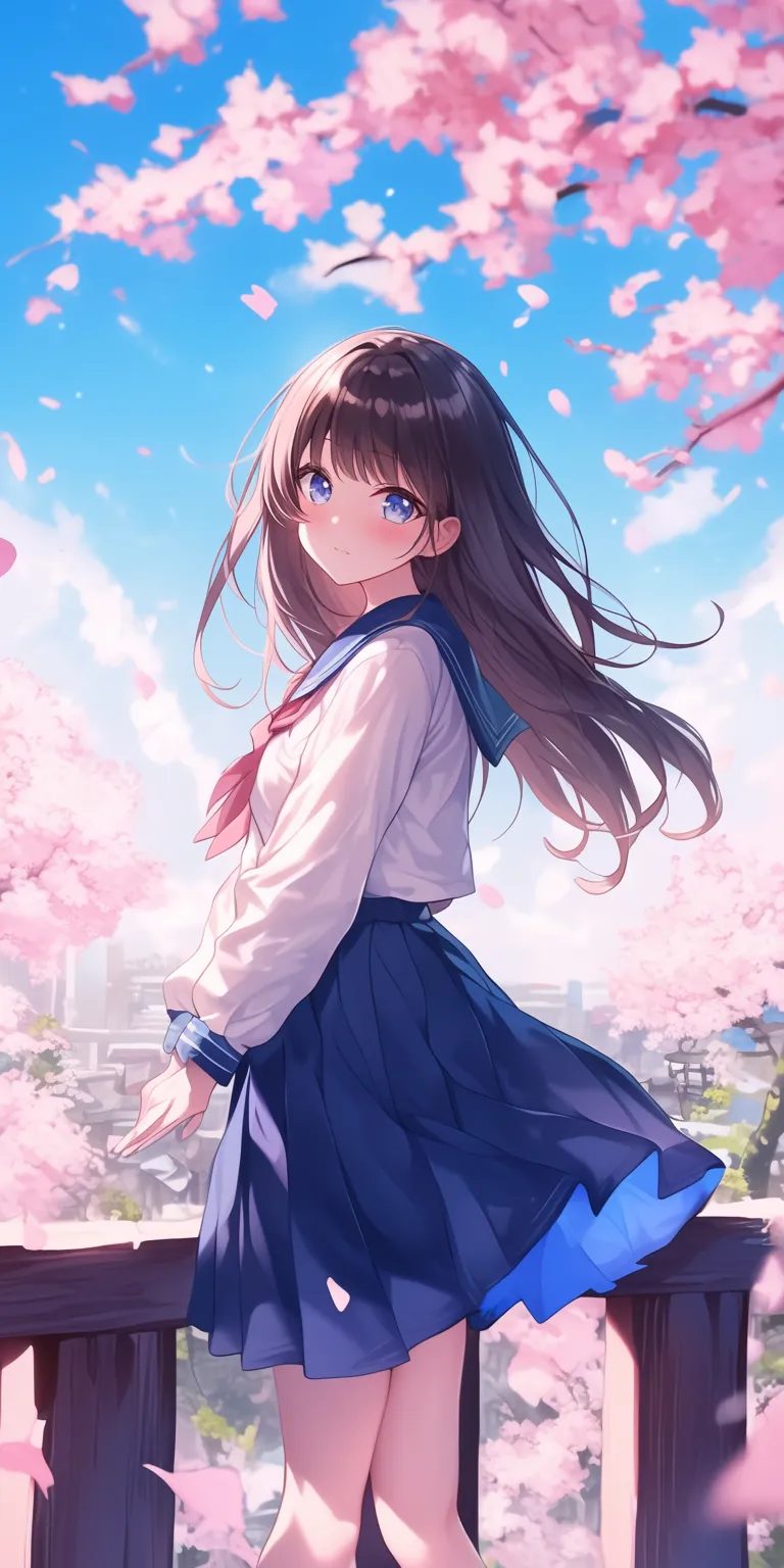 kawaii anime wallpaper hyouka, sakura, shouko, mirai, blossom