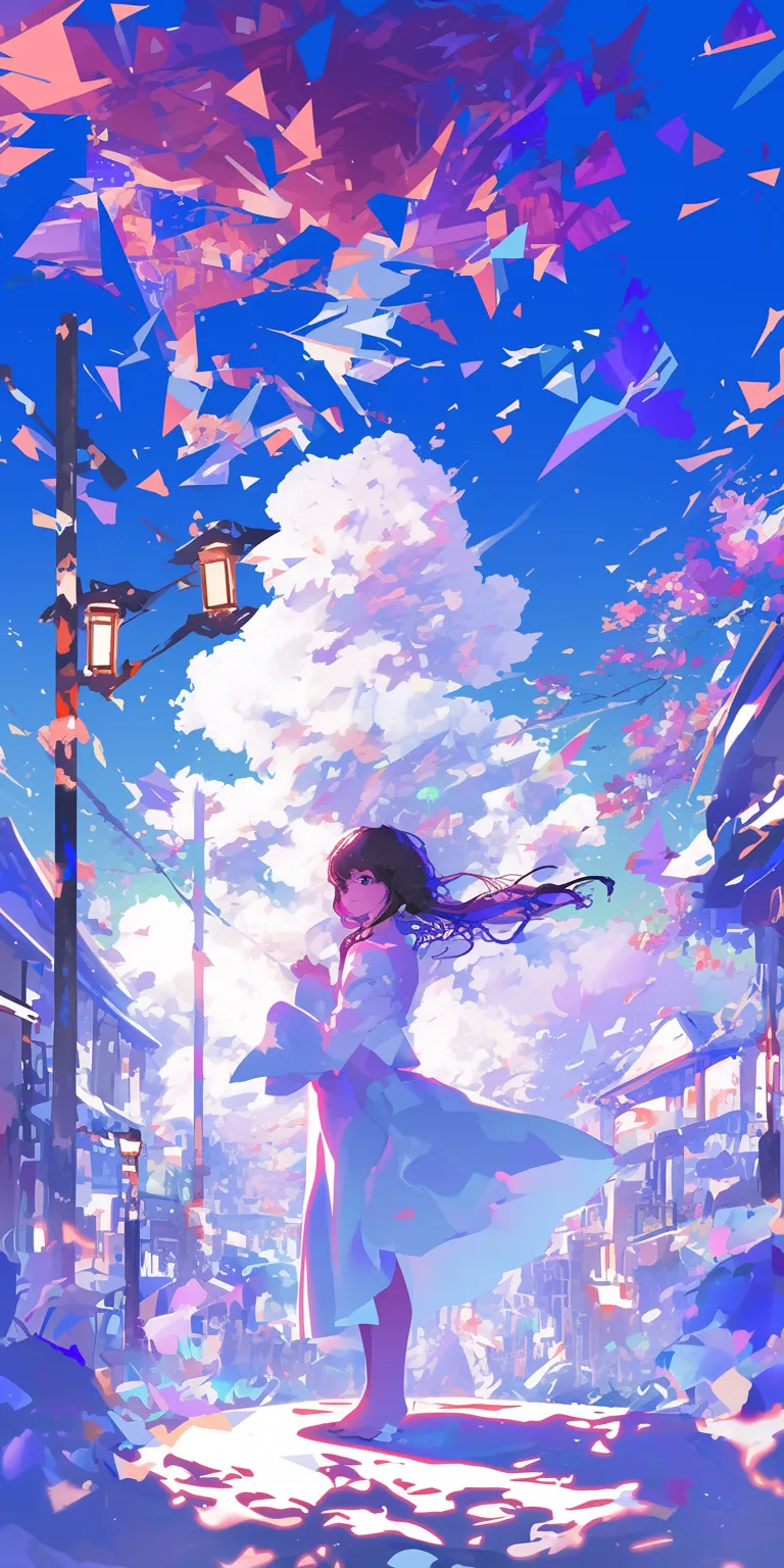 iphone anime wallpaper hyouka, noragami, sakura, sky, haru