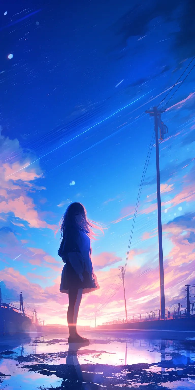 anime laptop wallpaper sky, flcl, noragami, ciel, alone