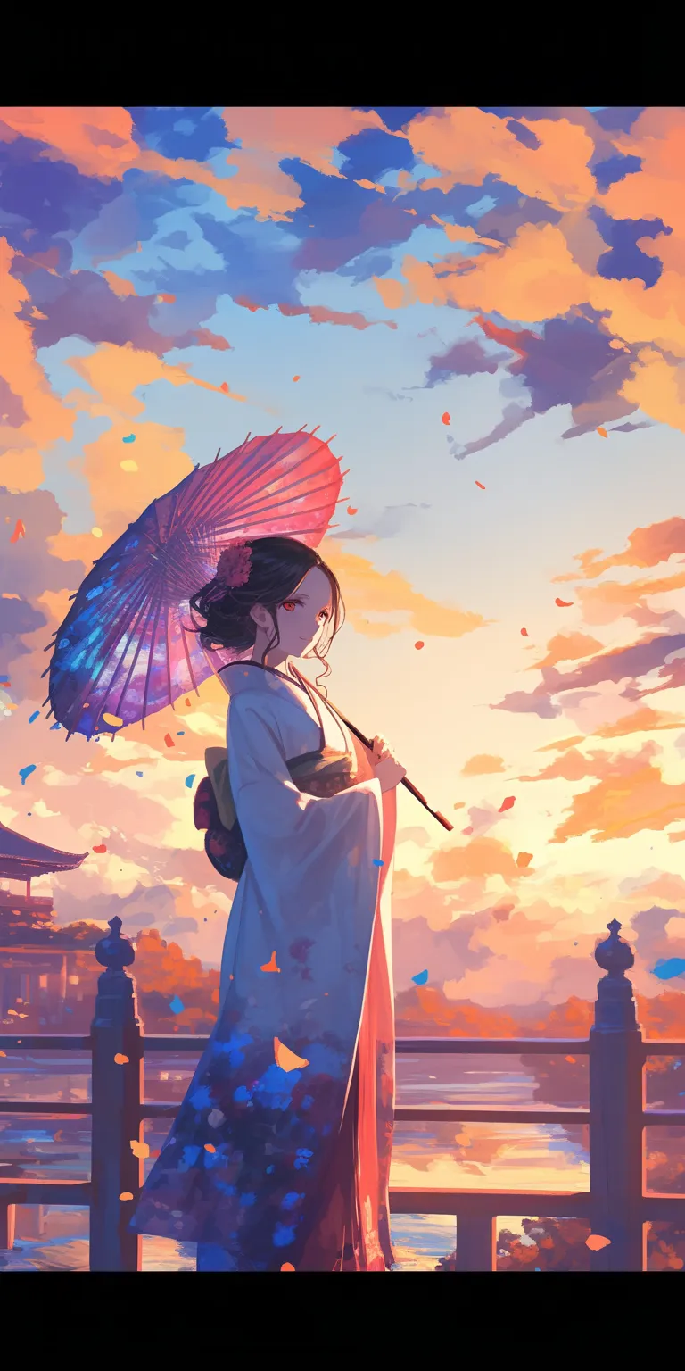 2560x1440 wallpaper anime nezuko, sunset, 1920x1080, 2560x1440, evergarden