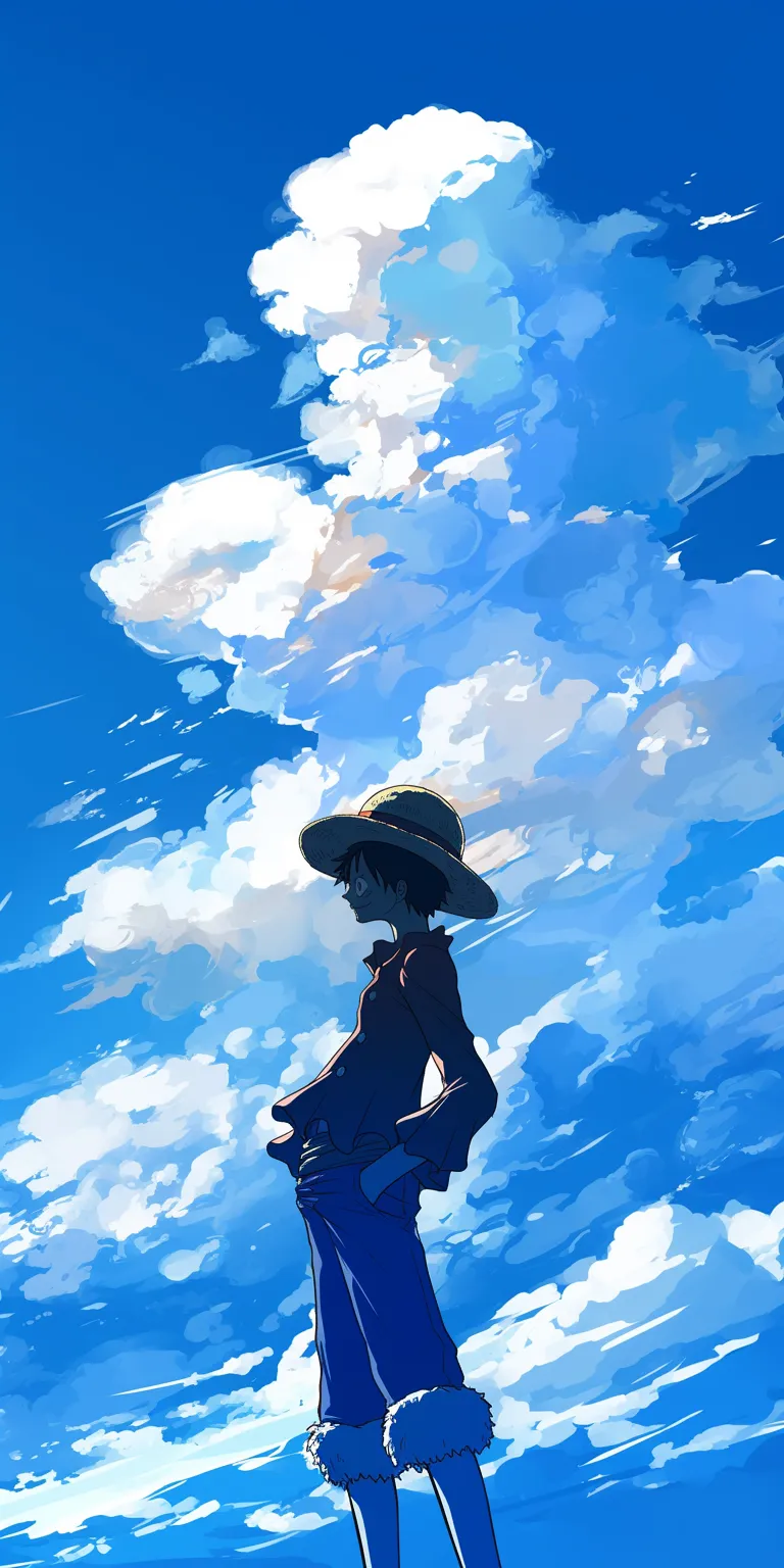 one piece wallpaper iphone 4k sky, ciel, luffy, ghibli, haru