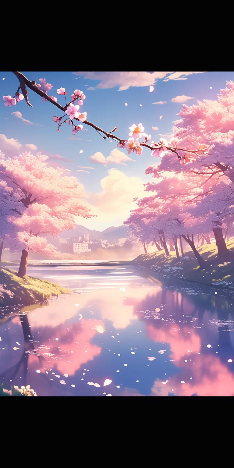 cherry blossom anime wallpaper scenery, noragami, sakura, backgrounds, kamisama