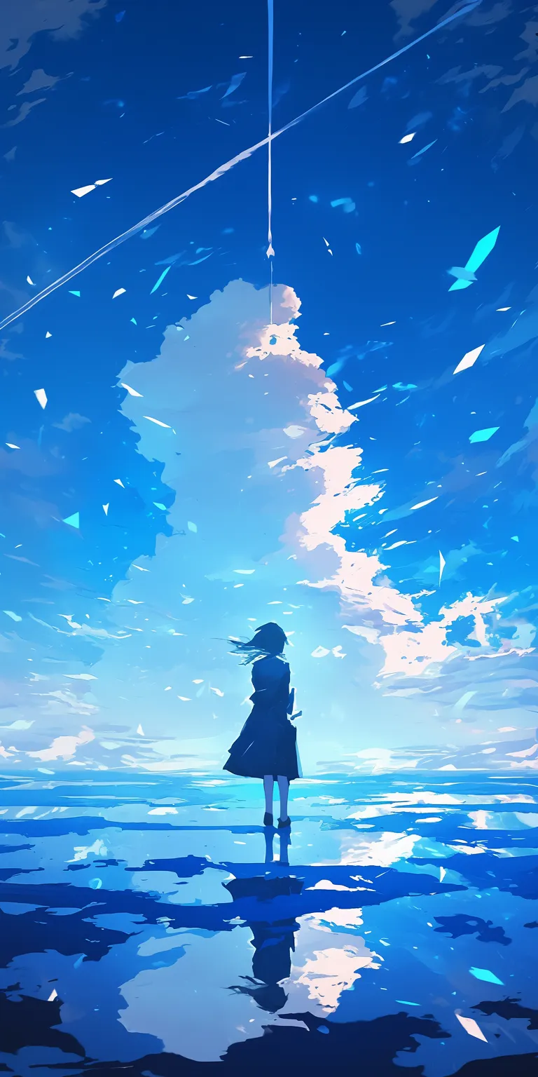 blue anime wallpaper ocean, sky, ghibli, haru, aqua