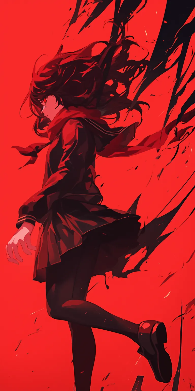 red anime wallpaper yumeko, akame, hellsing, kakegurui, rwby