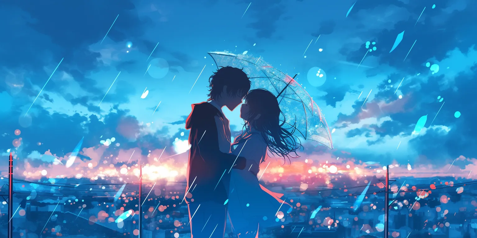 couple anime wallpaper rain, hyouka, noragami, kissing, romantic