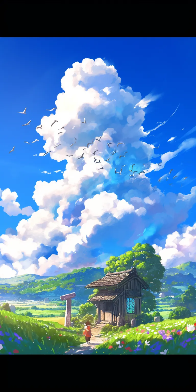 studio ghibli wallpaper 4k evergarden, ghibli, konosuba, sky, backgrounds