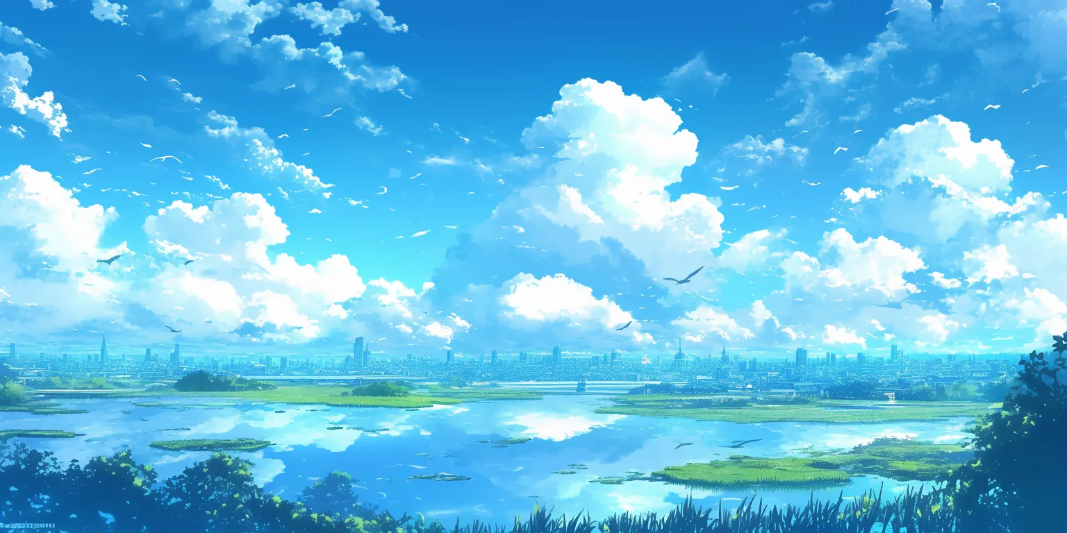 cool moving backgrounds backgrounds, evergarden, sky, yuujinchou, ghibli