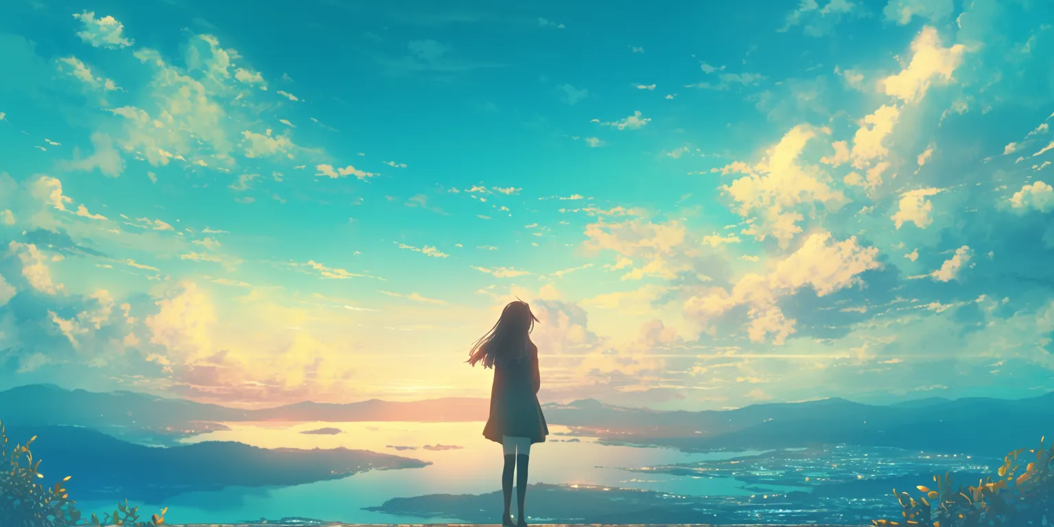anime aesthetic wallpaper nishimiya, wonderland, sky, ghibli, tomori