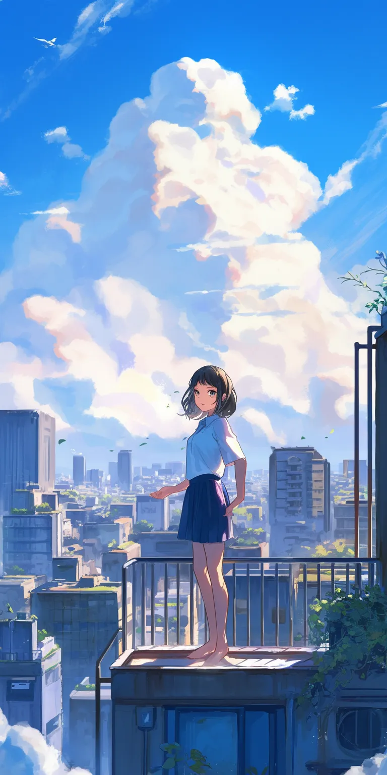 cute anime background ghibli, sky, mirai, lofi, tokyo