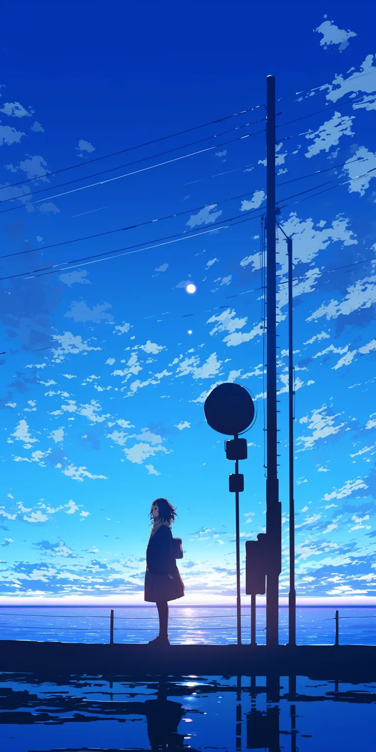 free anime wallpaper sky, ciel, flcl, alone, hyouka