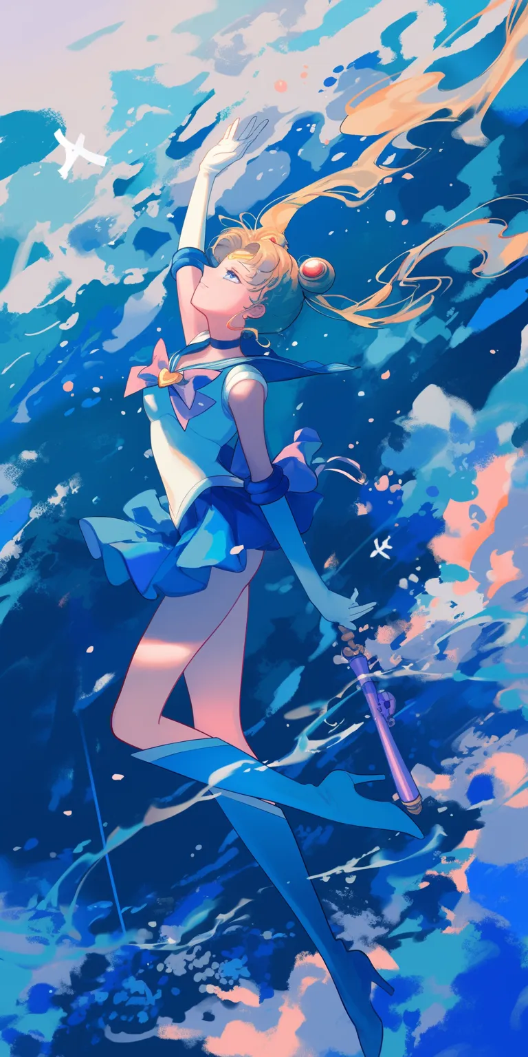 cute sailor moon wallpaper ocean, sailor, nazuna, aqua, lockscreen