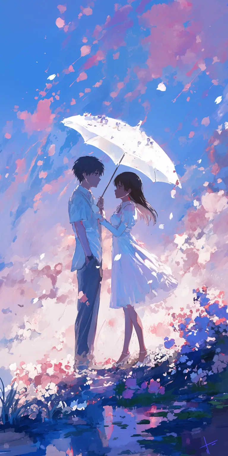 anime couple wallpaper yuujinchou, rain, ghibli, haru, lofi