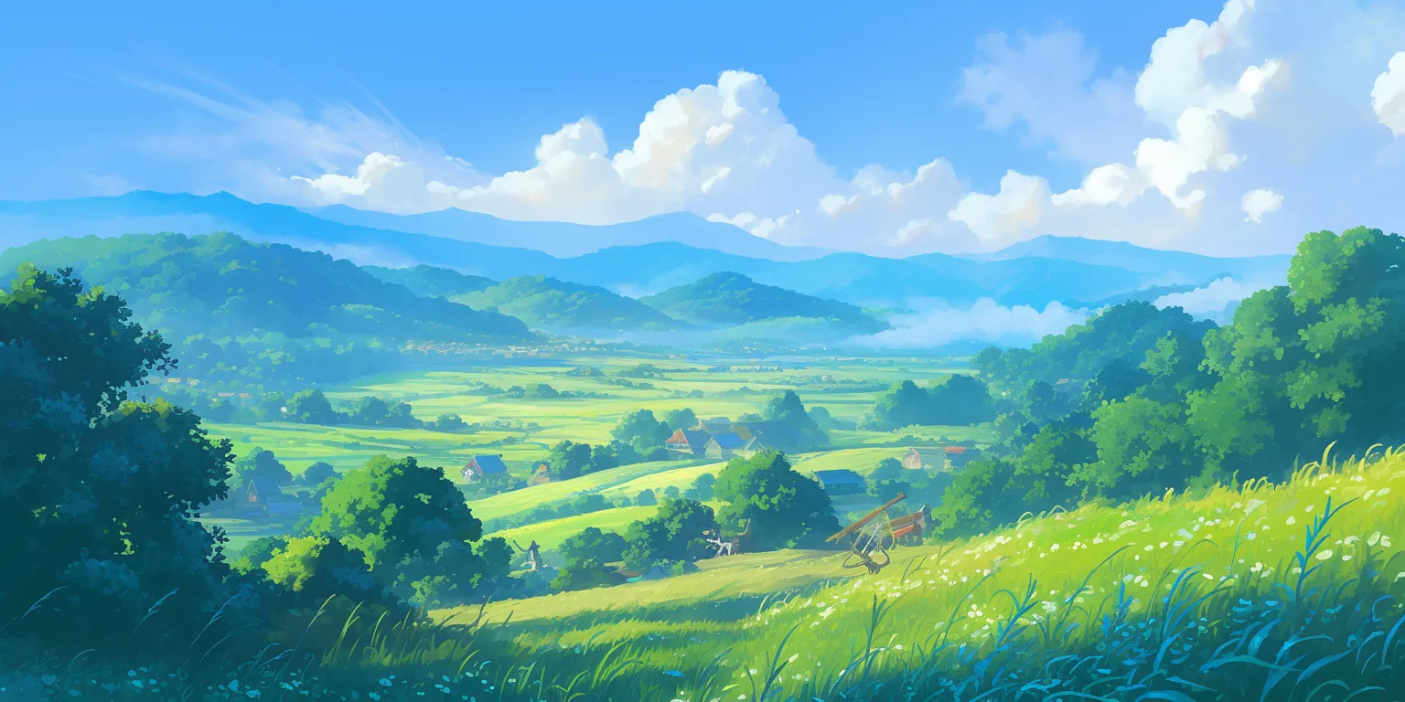studio ghibli background landscape, evergarden, ghibli, 2560x1440, scenery