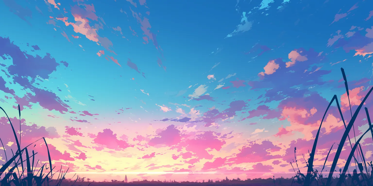 anime pic wallpaper sky, 2560x1440, 3440x1440, sunset, ciel
