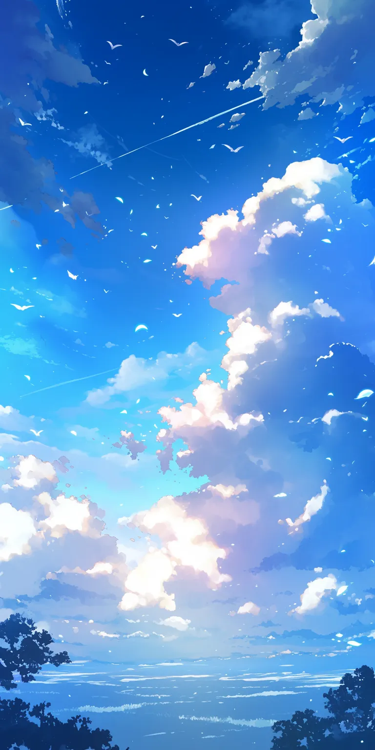 beautiful anime background sky, ciel, 2560x1440, backgrounds, 1920x1080