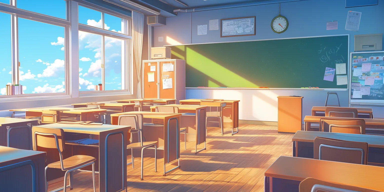 anime classroom background classroom, teacher, shokugeki, yuru, 1920x1080