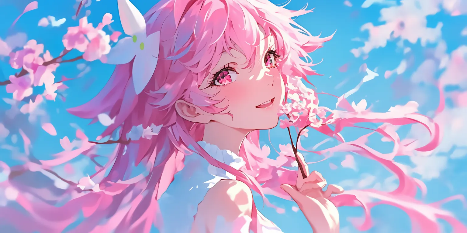 pink anime wallpaper madoka, pink, unicorn, blossom, sakura