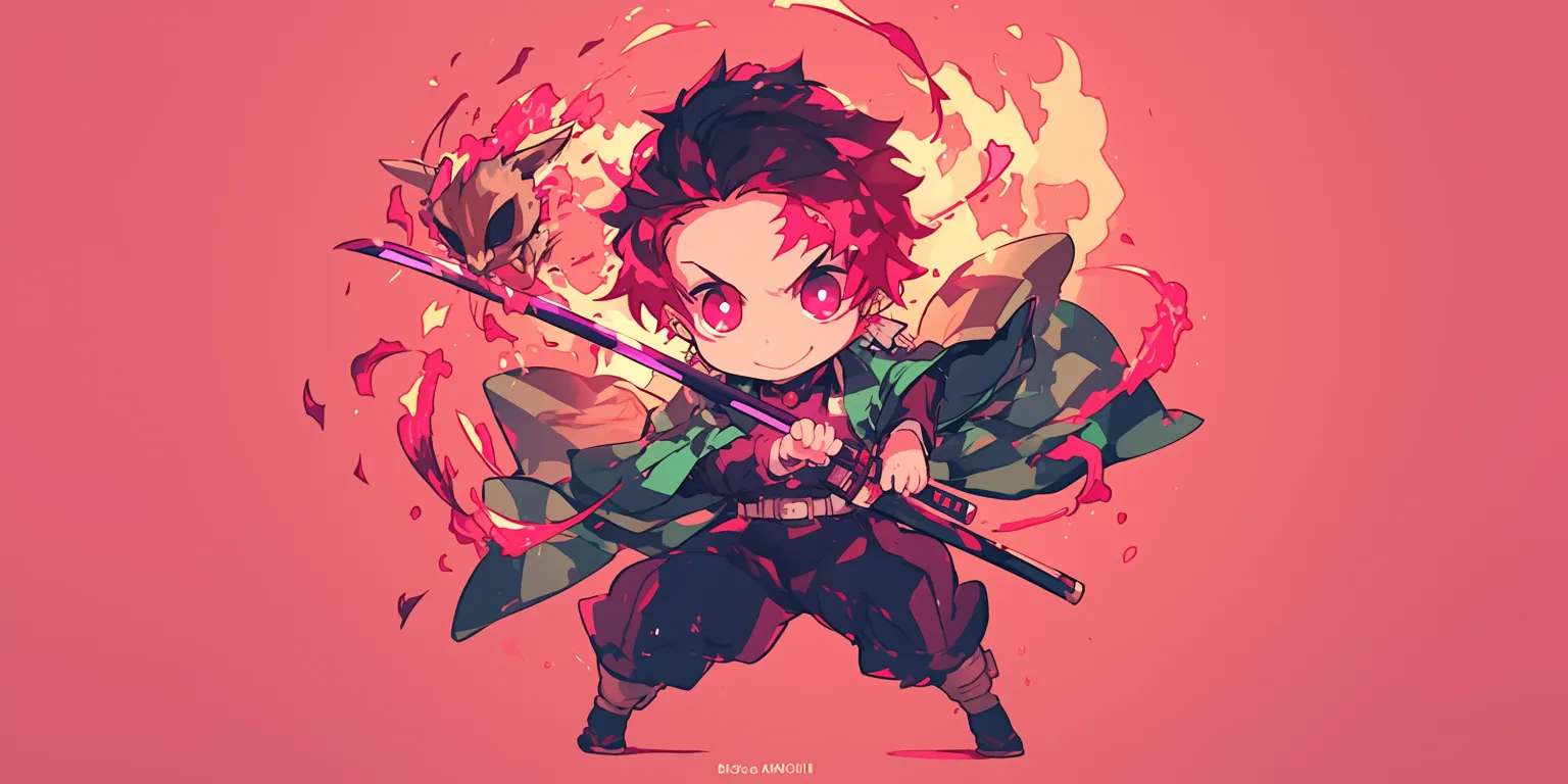 demon slayer chibi wallpaper kimetsu, gaara, todoroki, deku, yaiba