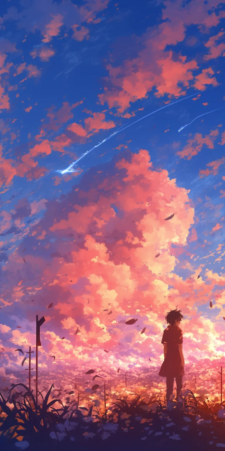 anime background hd sky, flcl, sunset, franxx, ciel