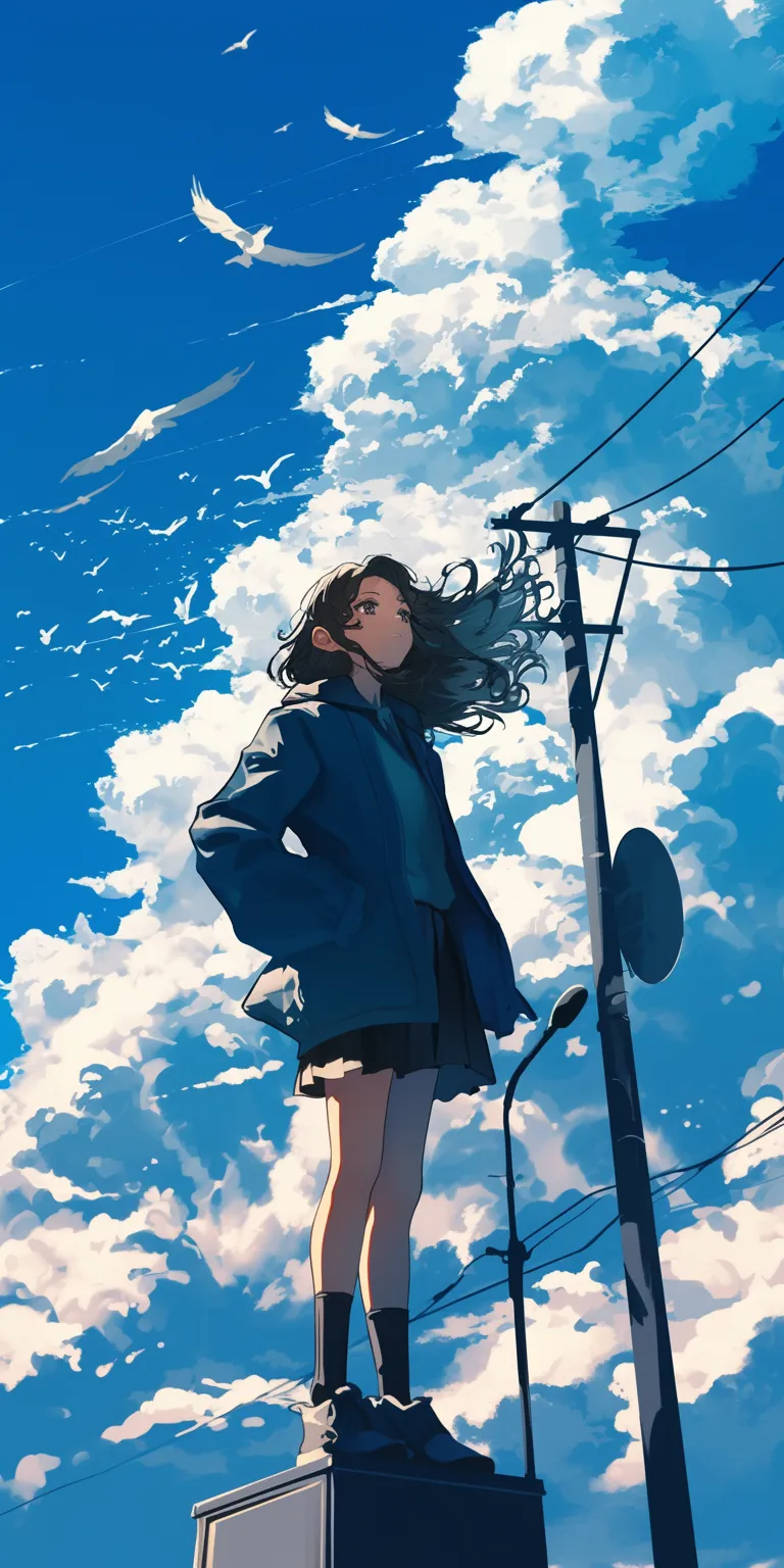 anime art wallpaper sky, flcl, ghibli, lofi, 1920x1080