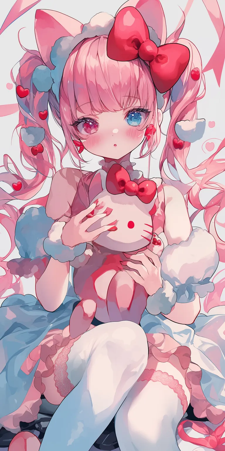 hello kitty cute wallpaper strawberry, cherry, madoka, heart, apple