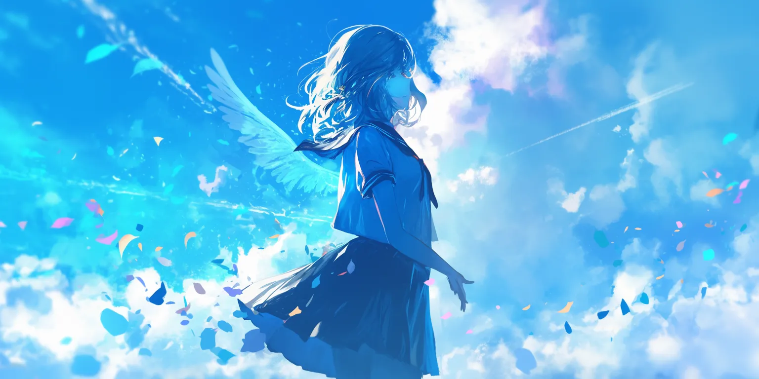 1920x1080 anime wallpaper ciel, sky, seraph, 1920x1080, touka