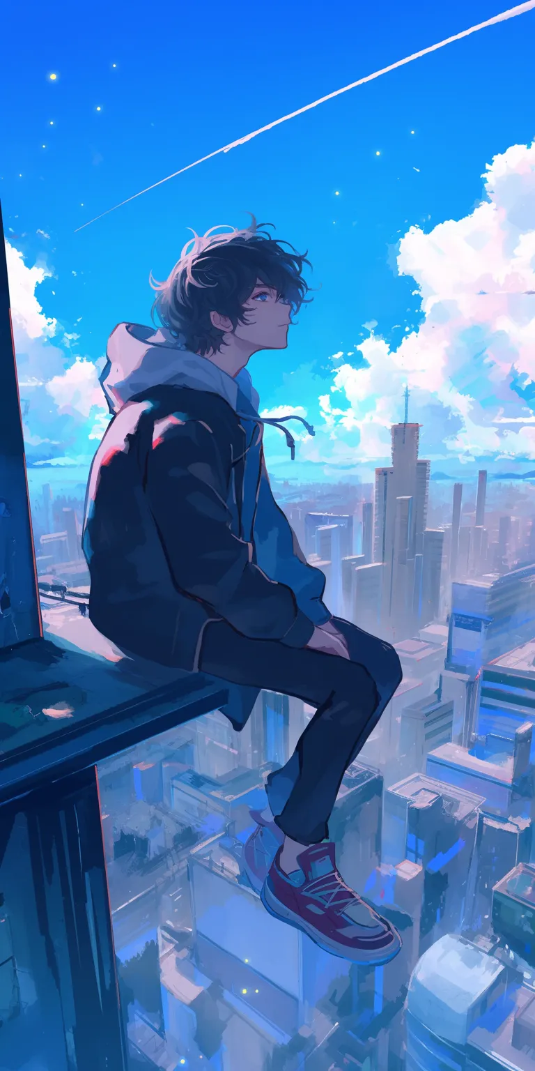 background wallpaper anime akira, sky, hiro, ciel, flcl