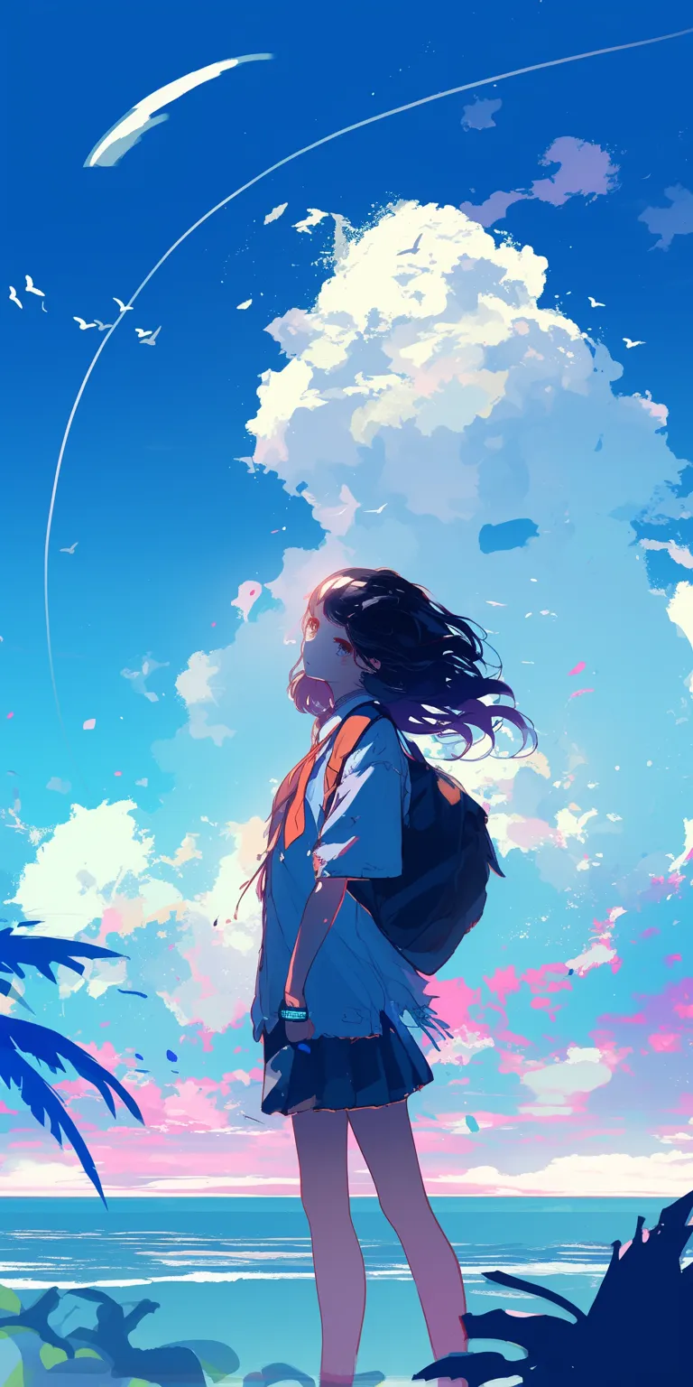 lively wallpaper backgrounds sky, flcl, nezuko, noragami, 2560x1440