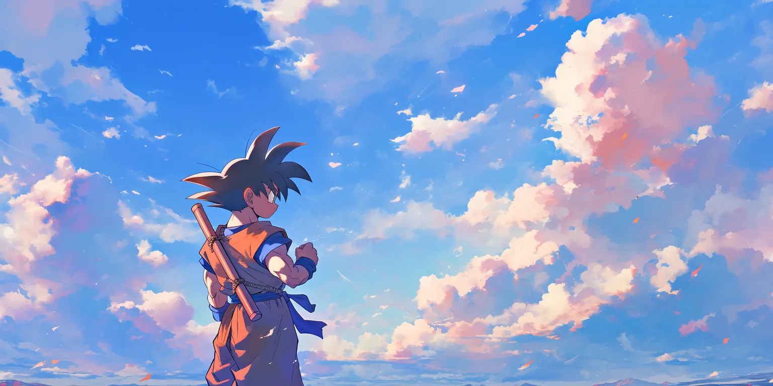 goku moving wallpaper goku, dragonball, dbz, 3440x1440, sky