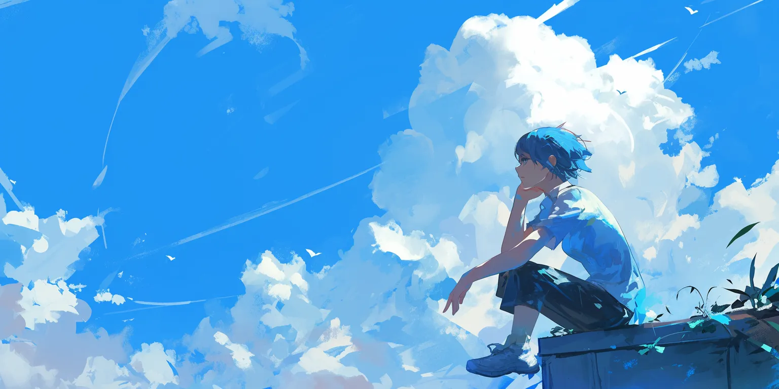 anime wallpaper for laptop sky, ciel, flcl, 3440x1440, 1920x1080