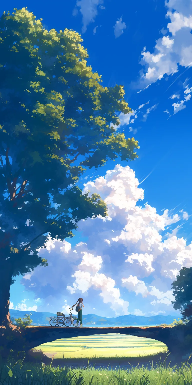 cartoon wallpaper for pc mushishi, sky, evergarden, ghibli, forest