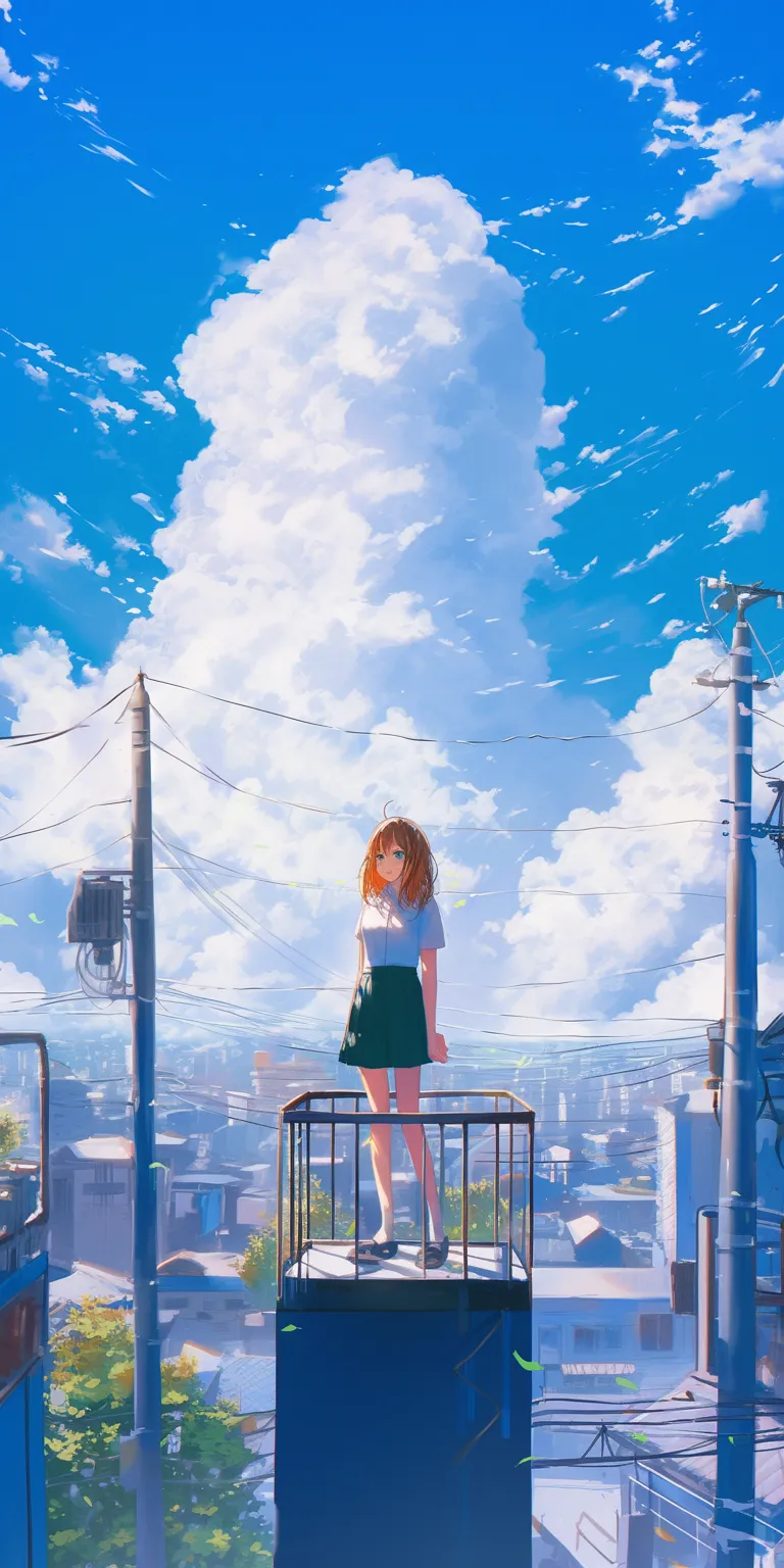 anime desktop wallpaper nishimiya, sky, ghibli, mirai, lofi