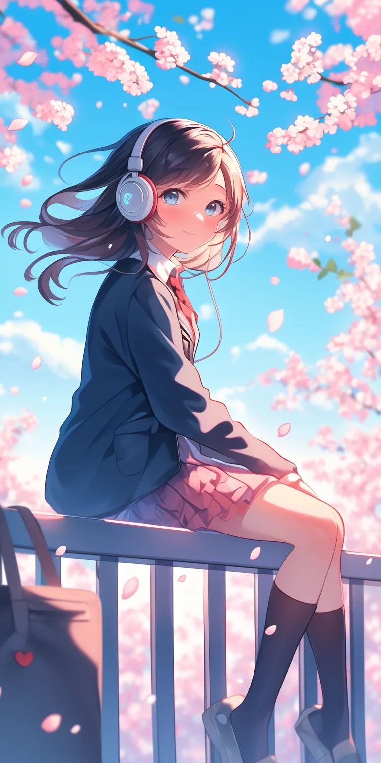 cute wallpaper anime sakura, haru, nishimiya, blossom, mirai