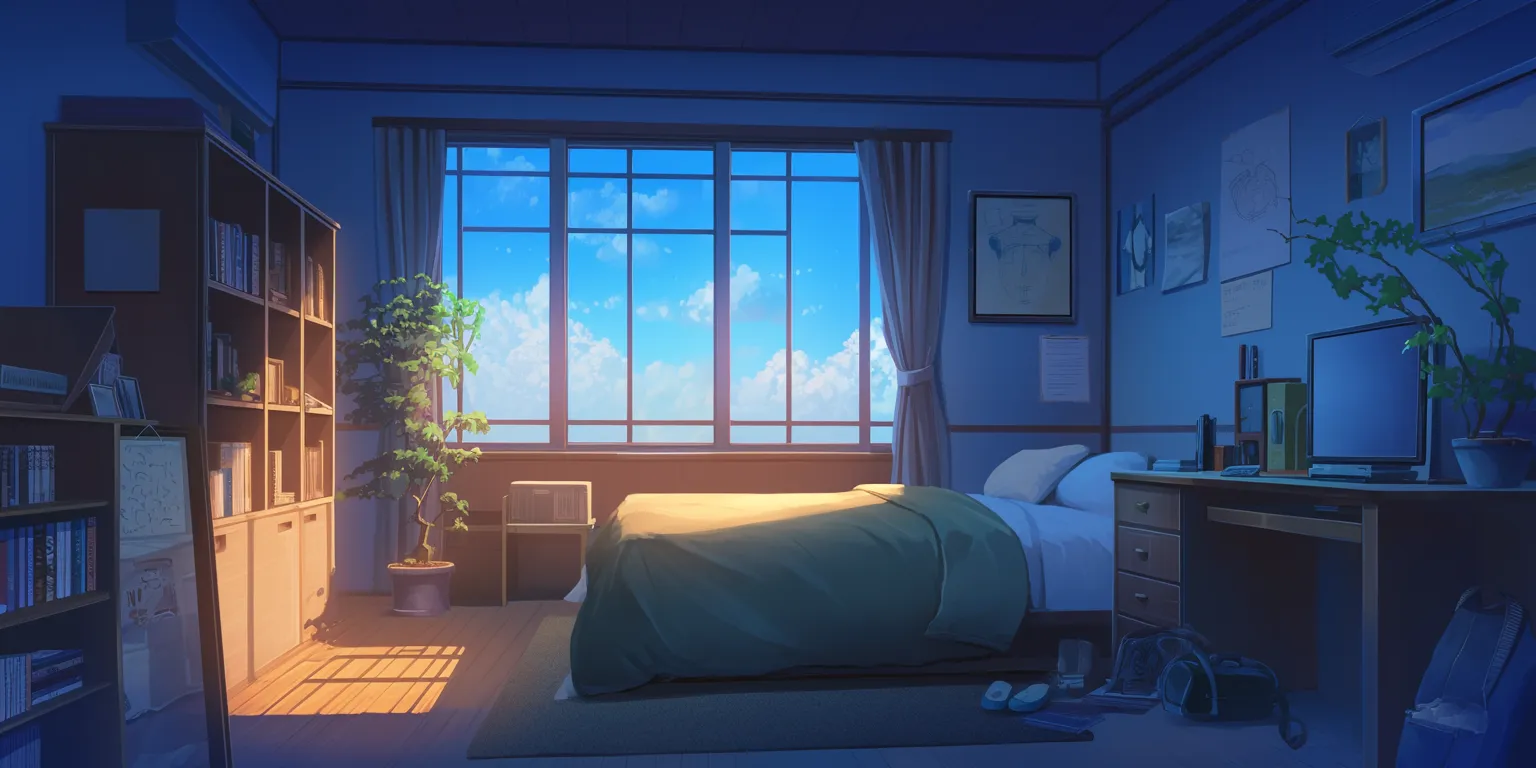anime bedroom background lofi, bedroom, room, ghibli, yuru