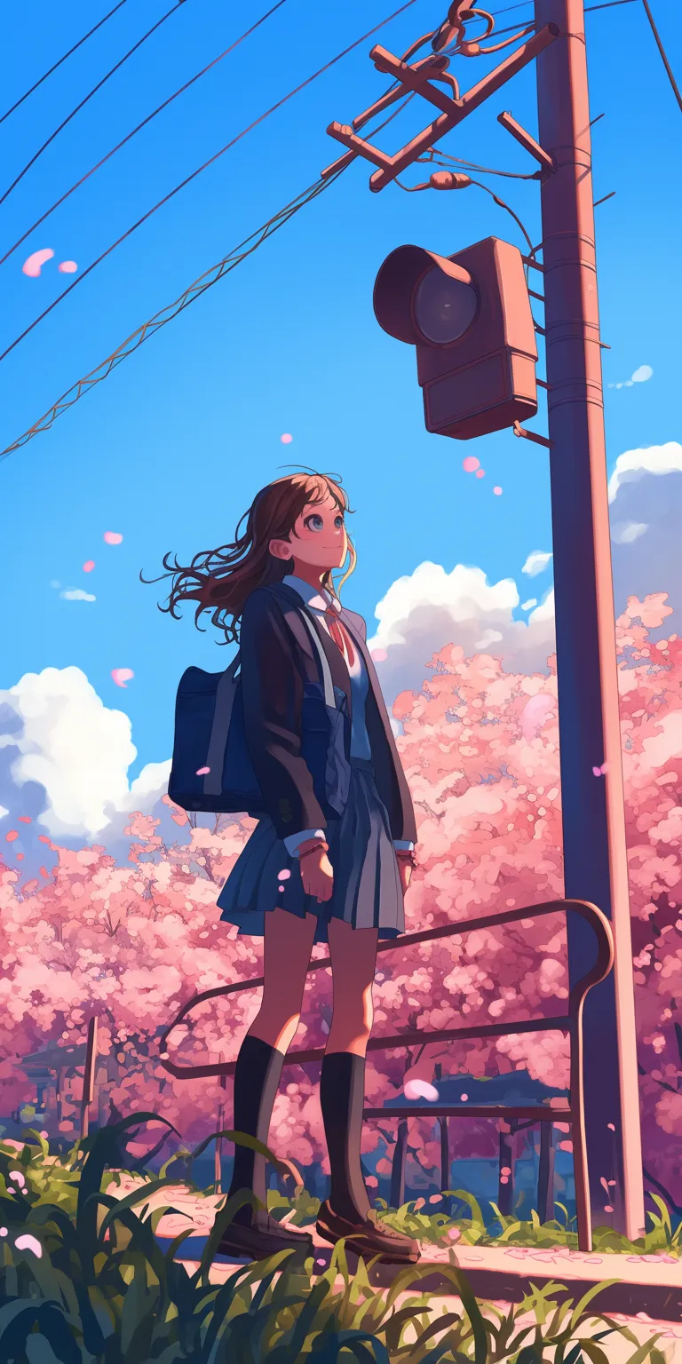 good anime wallpaper sakura, blossom, haru, lofi, study