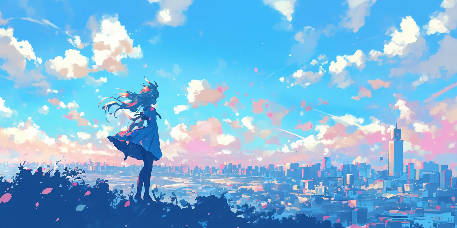 anime best wallpaper 2560x1440, 1920x1080, 3440x1440, sky, mirai