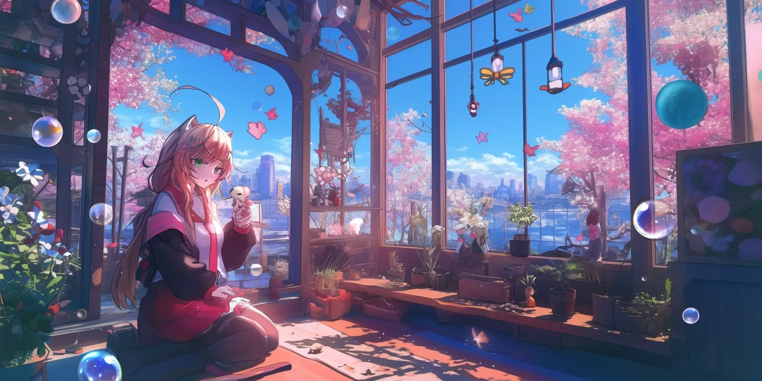 free vtuber background sakura, 3440x1440, 1920x1080, 2560x1440, classroom