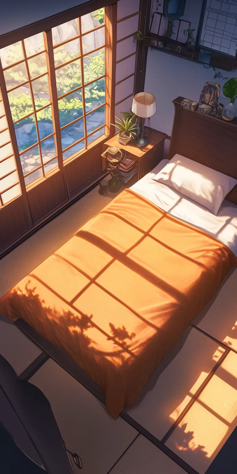 anime bed background bedroom, bed, room, shokugeki, lofi