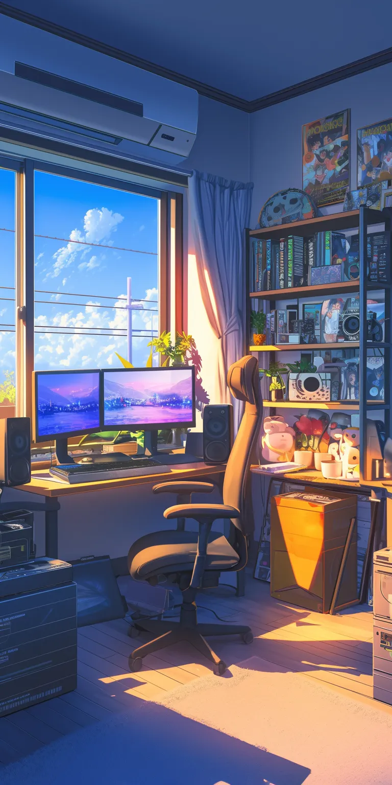 anime room background ultrawide, desktop, room, office, 3440x1440