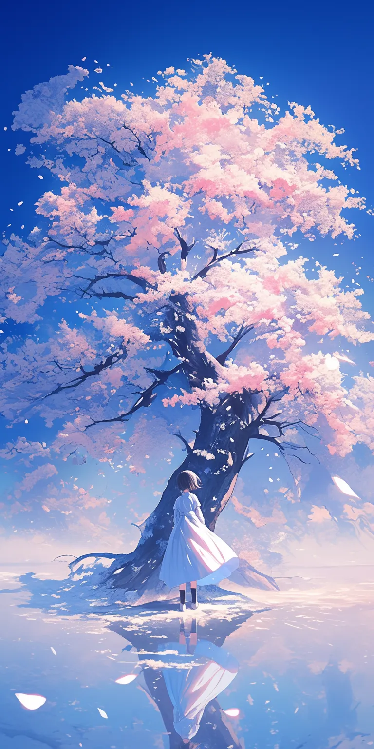 anime cherry blossom wallpaper sakura, kamisama, evergarden, blossom, winter
