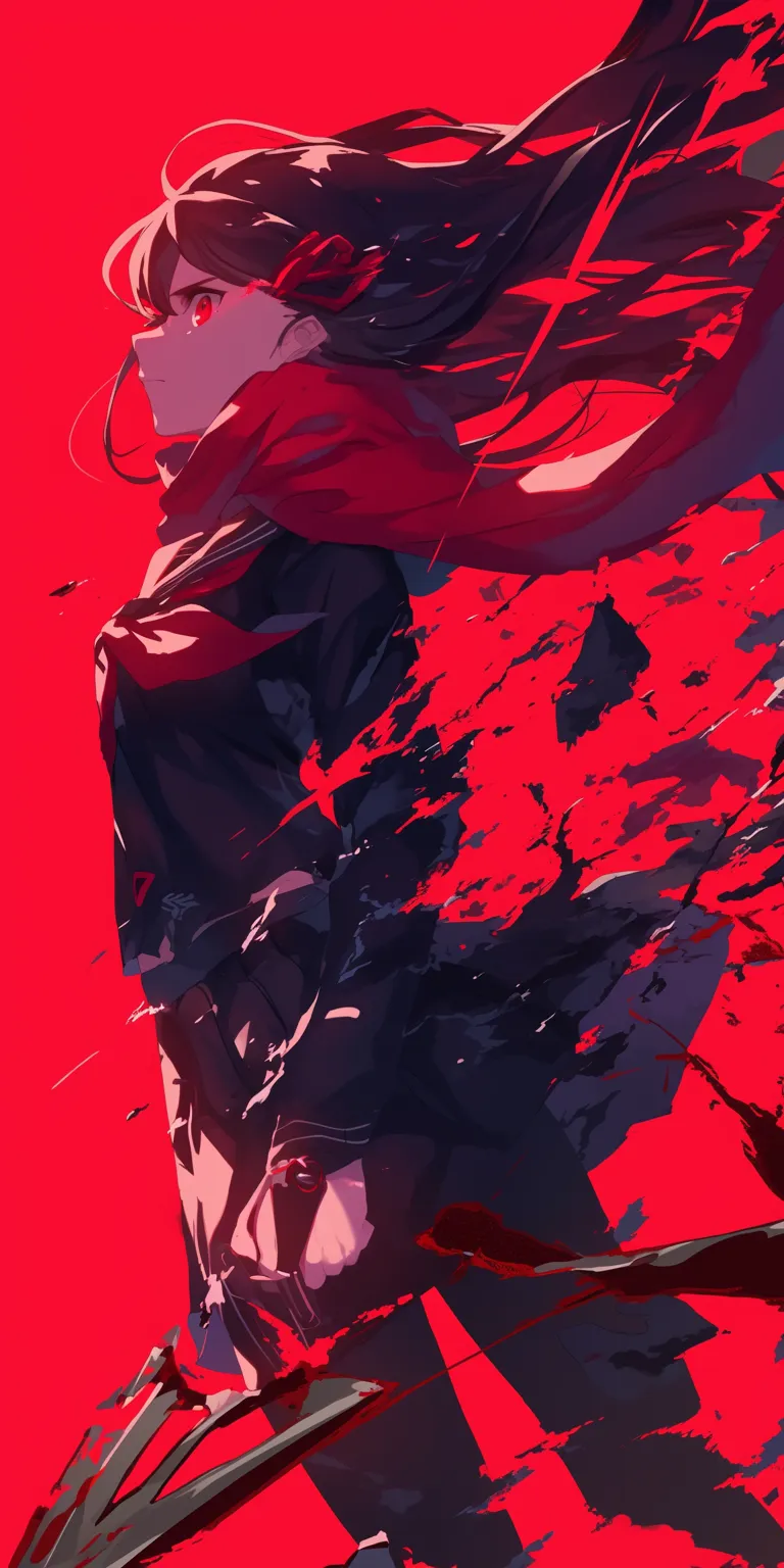 red anime wallpaper gurren, fullmetal, akame, akira, yaiba