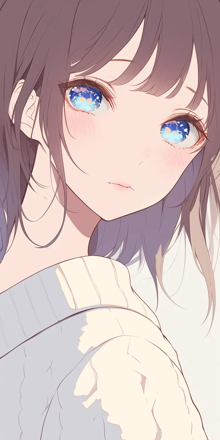 anime cute wallpaper hyouka, eyes, lockscreen, hinata, kuroko