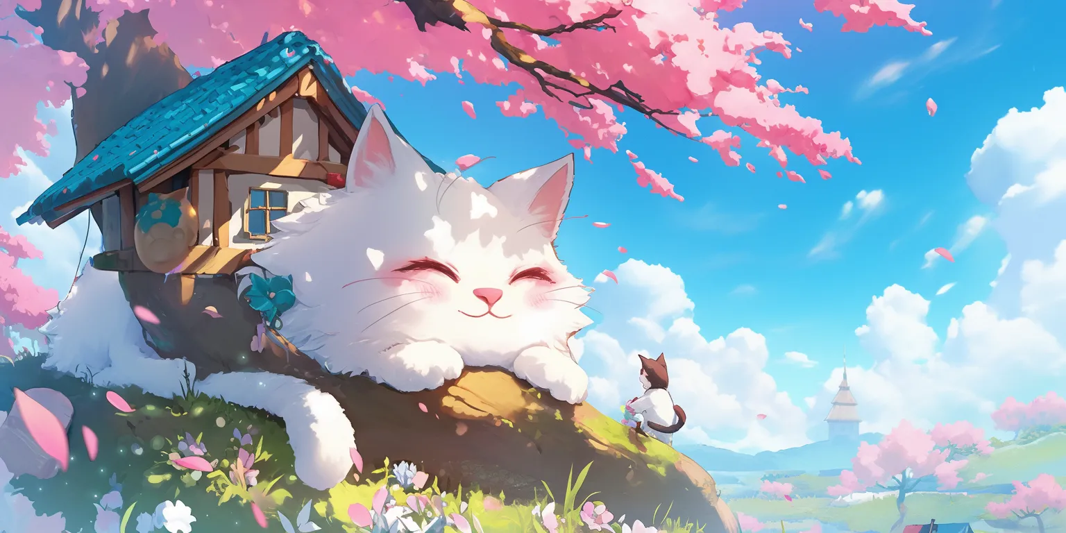 kawaii cat wallpaper ghibli, inuyasha, blossom, kamisama, evergarden