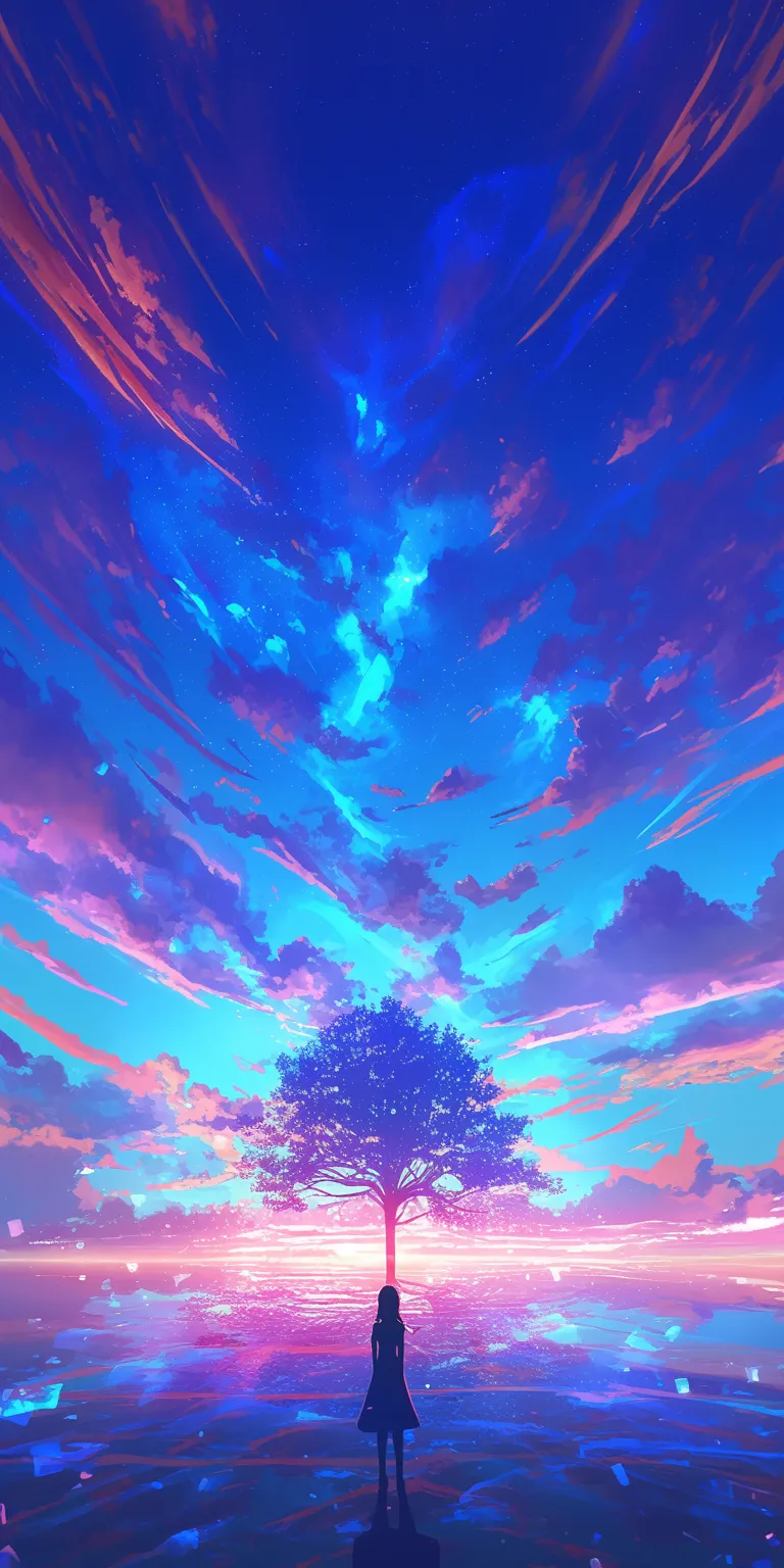 aesthetic anime background sky, lockscreen, ghibli, 2560x1440