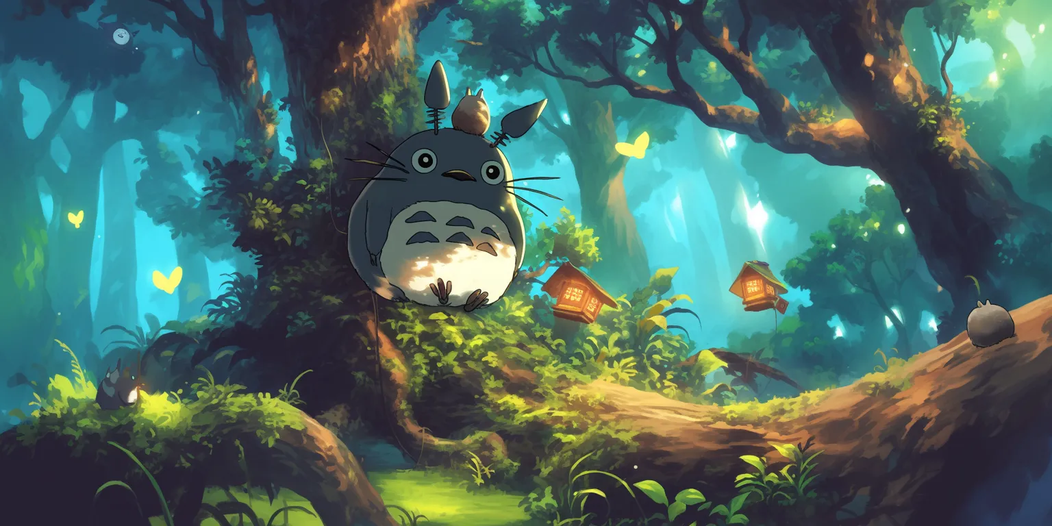 totoro desktop wallpaper totoro, ghibli, mushishi, hamtaro, yuujinchou